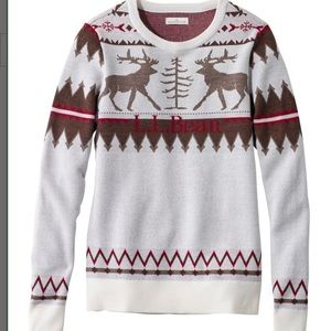 LL Bean Signature Fair Isle Merino Wool Sweater